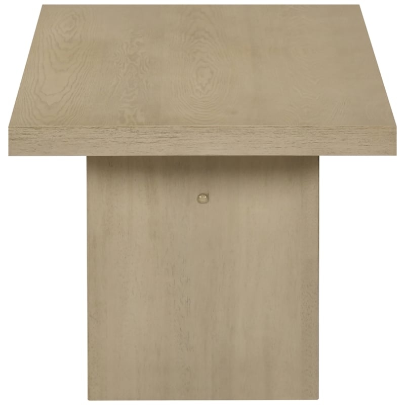 Pemberly Row 2-Piece Wood Coffee and End Table Set in Natural Oak
