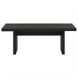 Pemberly Row 2-Piece Transitional Wood Coffee and End Table Set in Black