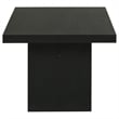 Pemberly Row 2-Piece Transitional Wood Coffee and End Table Set in Black