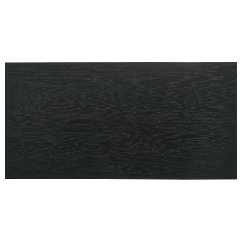 Pemberly Row 2-Piece Transitional Wood Coffee and End Table Set in Black