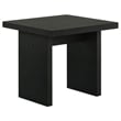Pemberly Row 2-Piece Transitional Wood Coffee and End Table Set in Black