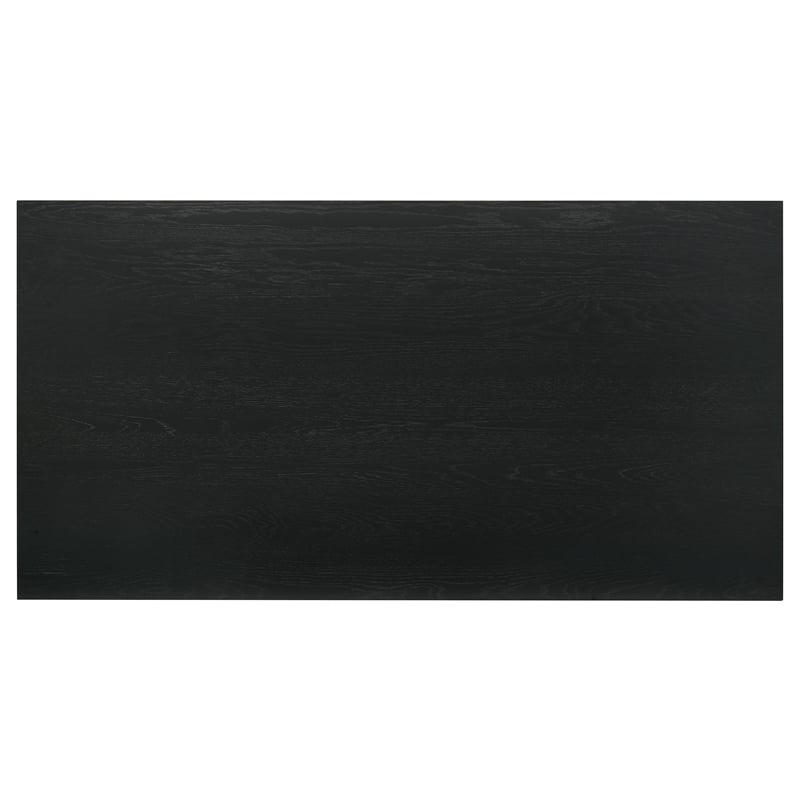 Pemberly Row 7-Piece Wood and Faux Leather Counter Dining Set in Black