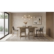 Pemberly Row 7-Piece Wood and Fabric Counter Dining Set in Natural Oak/Gray