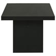 Pemberly Row 3-Piece Transitional Wood Coffee and End Table Set in Black