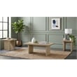 Pemberly Row 3-Piece Wood Coffee and End Table Set in Natural Oak