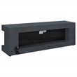 Pemberly Row TV Stand Fireplace with Bluetooth Speaker in Gray High Gloss