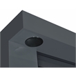 Pemberly Row TV Stand Fireplace with Bluetooth Speaker in Gray High Gloss