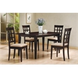 Pemberly Row Lattice Back Dining Side Chair Set of 2 in Cappuccino