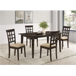 Pemberly Row 5-piece Rectangular 59-inch Dining Set in Cappuccino