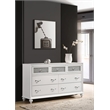 Pemberly Row 7-drawer Bedroom Dresser with Crystal Hardware in White