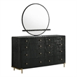 Pemberly Row 8-Drawer Dresser with Mirror and Jewelry Tray in Black