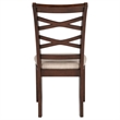 Pemberly Row 5-Piece Round Wood Dining Table Set in Dark Brown/Light Tan