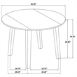 Pemberly Row 5-Piece Round Wood Dining Table Set in Dark Brown/Light Tan