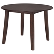 Pemberly Row 5-Piece Round Wood Dining Table Set in Dark Brown/Light Tan