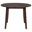 Pemberly Row 5-Piece Round Wood Dining Table Set in Dark Brown/Light Tan