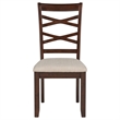 Pemberly Row 5-Piece Round Wood Dining Table Set in Dark Brown/Light Tan