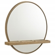 Pemberly Row 2-Piece Makeup Vanity Table and Mirror Set in Sand Wash
