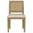 Pemberly Row 7-Piece Coastal Wood Dining Table Set in Sand Wash Brown/Cream