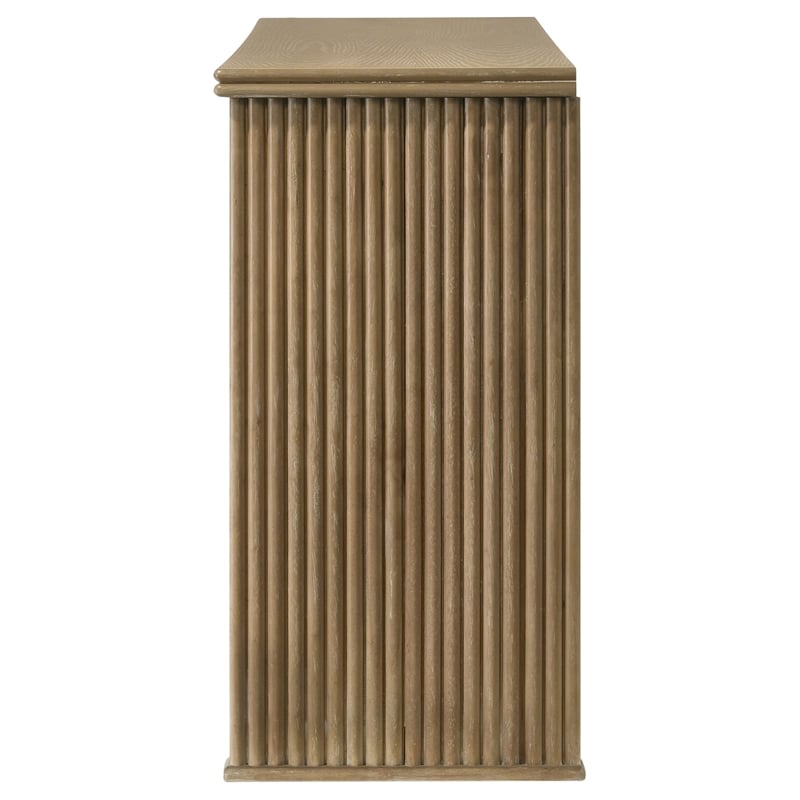 Pemberly Row 3-Door 59-Inch Sideboard Server in Distressed Light Brown