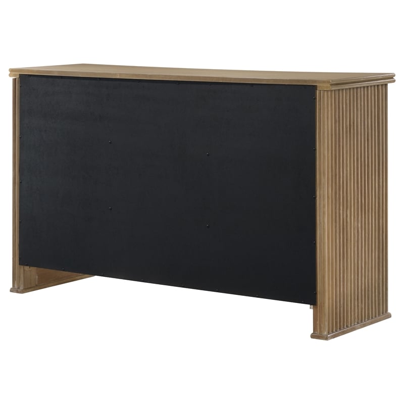 Pemberly Row 3-Door 59-Inch Sideboard Server in Distressed Light Brown