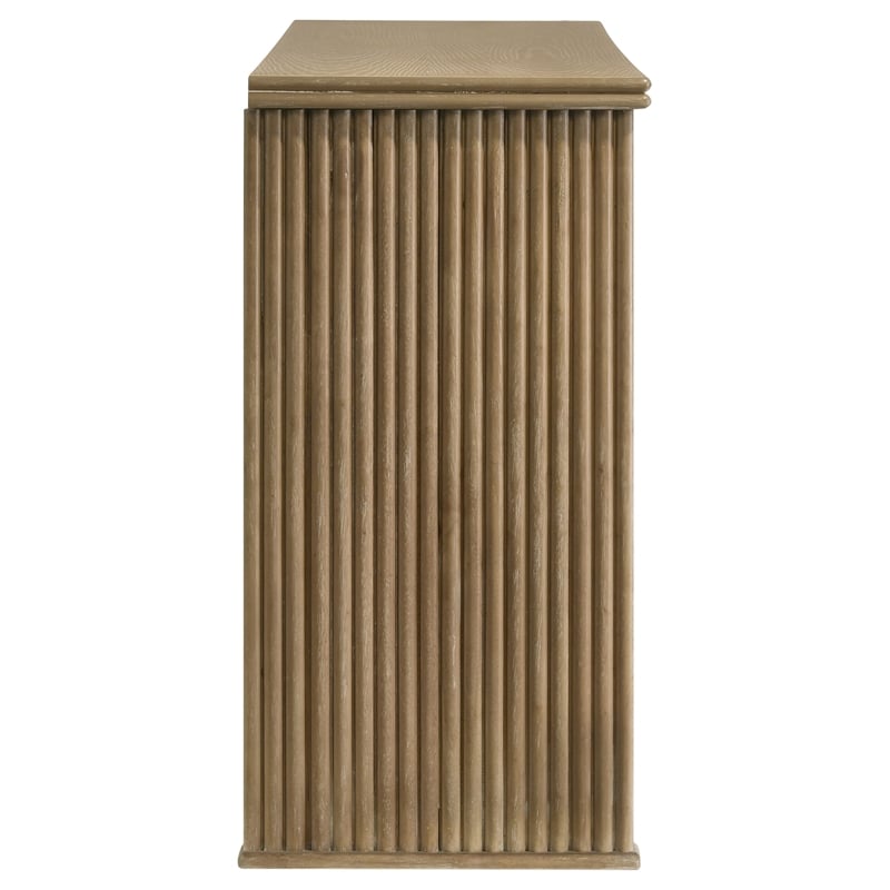 Pemberly Row 3-Door 59-Inch Sideboard Server in Distressed Light Brown