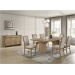 Pemberly Row 8-Piece Extension Dining Set in Distressed Light Brown