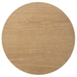 Pemberly Row 3-piece Round Transitional Wood Coffee Table Set in Washed Oak