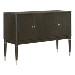 Pemberly Row 4-door Dining Sideboard Server with Shelves in Ash Brown