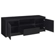 Pemberly Row 60-inch 2-door TV Stand Media Console in Black Finish