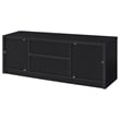 Pemberly Row 60-inch 2-door TV Stand Media Console in Black Finish