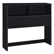Pemberly Row 49-inch Full Wood Bookcase Headboard with 2 Cubbies in Black