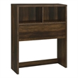 Pemberly Row 49-inch Twin Wood Bookcase Headboard in Dark Pine