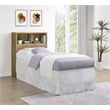 Pemberly Row 49-inch Twin Wood Bookcase Headboard in Mango Brown