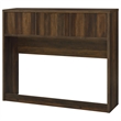 Pemberly Row 3-Piece Wood Queen Bedroom Set Bookcase Headboard in Dark Pine