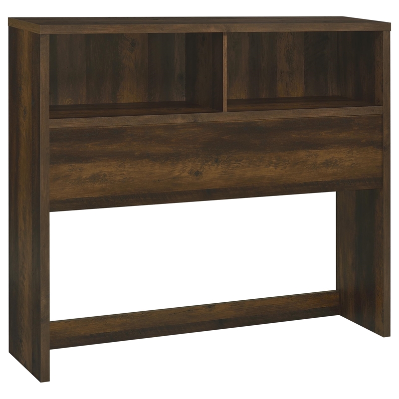 Pemberly Row 3-Piece Wood Full Bedroom Set Bookcase Headboard in Dark Pine