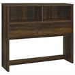 Pemberly Row 3-Piece Wood Full Bedroom Set Bookcase Headboard in Dark Pine