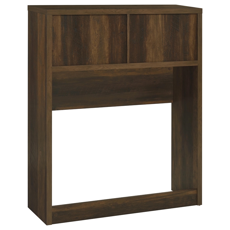Pemberly Row 3-Piece Wood Twin Bedroom Set Bookcase Headboard in Dark Pine