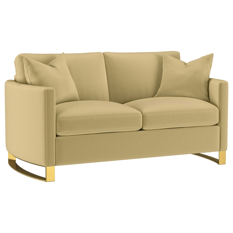 Pemberly Row 3-Piece Velvet Sofa with Loveseat and Chair in Camel