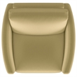 Pemberly Row Velvet Upholstered Curved Track Arm Accent Chair in Camel