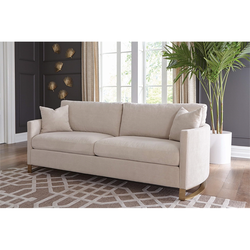 Pemberly Row 3-piece Arched Arm Sofa Loveseat and Chair Set in Beige