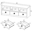Pemberly Row 59-inch 3-drawer TV Stand Media Console in Black