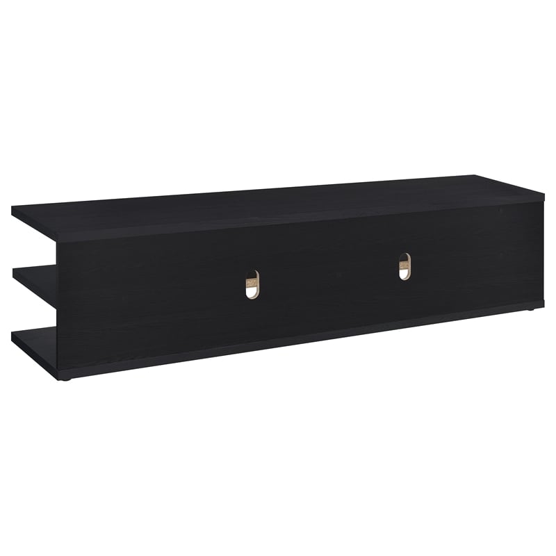 Pemberly Row 78-inch 2-tier TV Stand and Media Console in Black