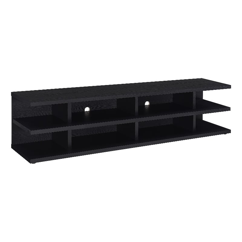 Pemberly Row 78-inch 2-tier TV Stand and Media Console in Black