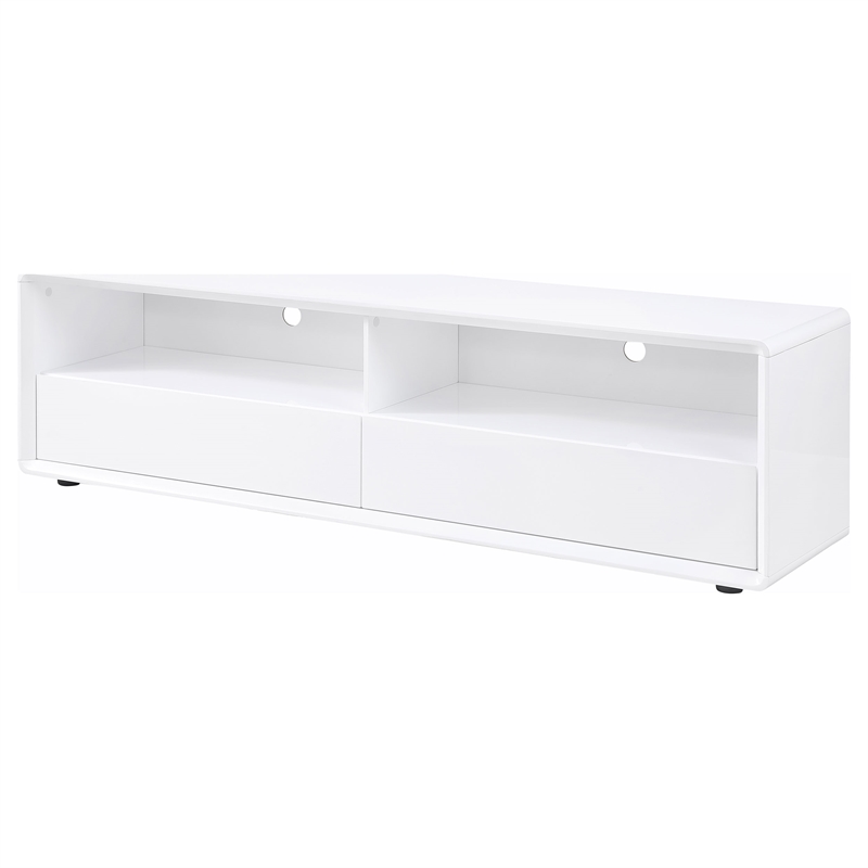 Pemberly Row 71-inch 2-drawer TV Stand and Media Console in White