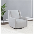 Pemberly Row Boucle Upholstered Swivel Glider Chair in Dove Grey