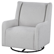 Pemberly Row Boucle Upholstered Swivel Glider Chair in Dove Grey