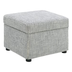 Pemberly Row Upholstered Hydraulic Lift Top Storage Ottoman in Gray