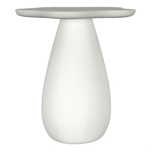 Pemberly Row 20-inch Side Table with Cloud-Shaped Top in Off White