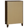 Pemberly Row 4-drawer Chest of Drawers with Gold Knobs in Walnut