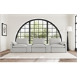 Pemberly Row 5-piece Fabric Power Reclining Home Theater Seating in Gray